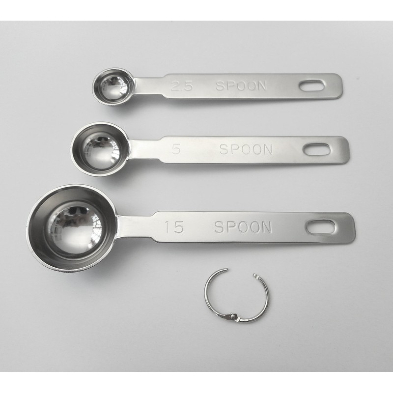 エムテートリマツ 18-8 極厚計量スプーン3本組 0923801 シルバー