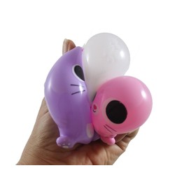 Set of 3 Random Bunny Splat Ball - Water Filled Splat Stress Ball - Throw to Make it Splat and Watch it Come Back - Easter Rabbit (3 Random Colors)