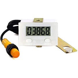 LCD Digital 0-99999 Counter 5 Digit Plus UP Gauge + Proximity Switch Sensor with Magnetic, Digital Counter for Knitting Machine, Electronic Tally Counter, Punch Digital Totalizer
