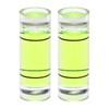 HARFINGTON 2pcs Round Bubble Level 8x23mm Mini Cylindrical Bullseye Spirit