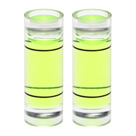 HARFINGTON 2pcs Round Bubble Level 8x23mm Mini Cylindrical Bullseye Spirit Levels for Leveling Camera Tripod Telescope Workshop Turntable Pictures Frame, Green