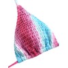 seamoly Conjunto de bikini triangular fruncido con lazo lateral floral,