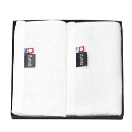 Marusan Kondo 07040 M-mode NY Hand Towel, WH/WH, Imabari Towel, Made in Japan, Gift, Present, Boxed