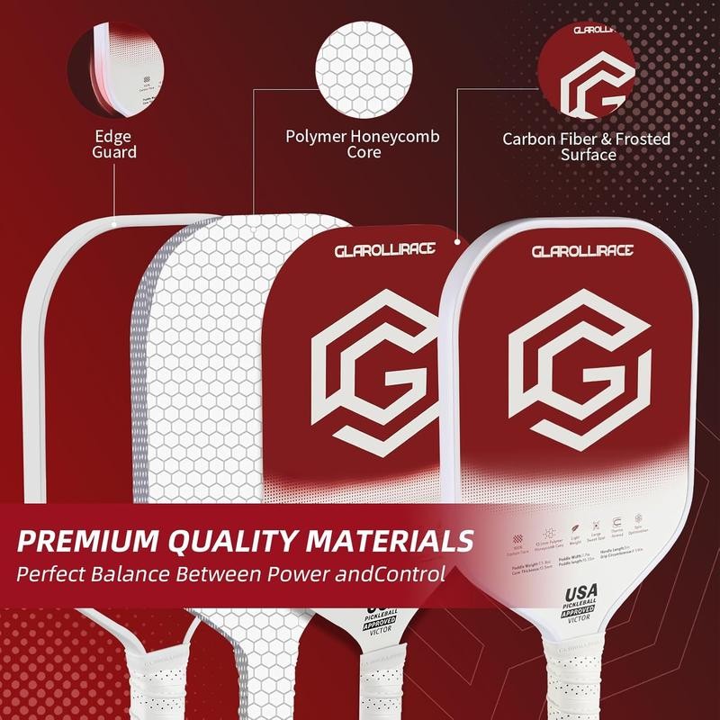 Glarollirace Carbon Fiber Pickleball Paddle - USAPA Approved - T700