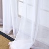 Topfinel Lace Curtain, Stylish, Solid Color, Set of 2, Width