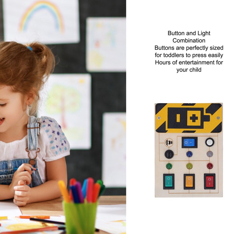 Light Up Sensory Board Noiseless Educational Portable Wooden LED Light