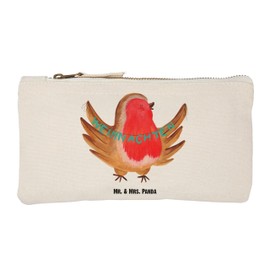 Mr. & Mrs. Panda Schminktasche Rotkehlchen Weihnachten Größe S Klein - Geschenk, Advent, Weihnachtsdeko, Nikolaus, Federmappe, Weihnachtsgruß,