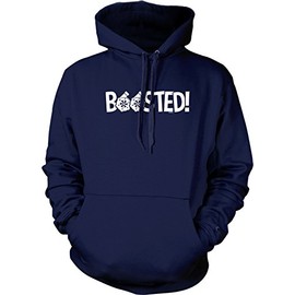 Hoodteez Boosted, Turbo Boost Hooded Sweatshirt, XXL Navy