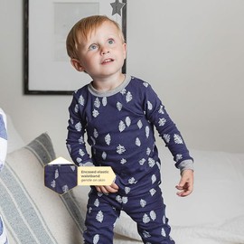 Burt's Bees Baby Baby Boy's PJ Set, Tee and Pant 2-Piece Pajamas, 100% Organic Cotton, in The Pines, 18 Months