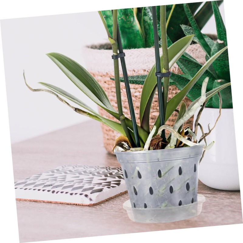 CIYODO 6sets Transparent Orchid Pots Breathable Net Pots Drainage and