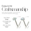 HY DOT Nose Stud L-shape Nose Studs 20 Guage 2mm