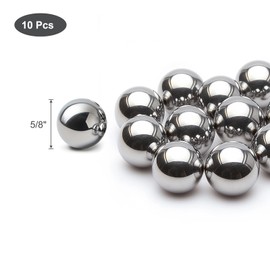 HiPicco 5/8 Inch Bearing Balls 304 Stainless Steel G100 Precision Balls Pack of 10