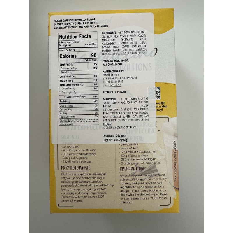 Mokate Cappuccino Vanilla (150g/5.3oz)