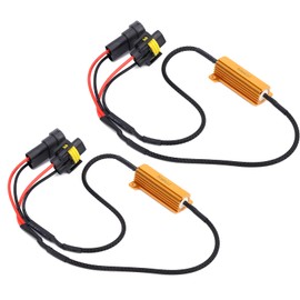 Akozon Decodificadores LED, 2 Piezas 50W 6Ω H11 H8 H9 H27 880881 LED Resistencia de Carga Canbus Cancelador sin Errores para Faros Delanteros Lámpara de Circulación Diurna