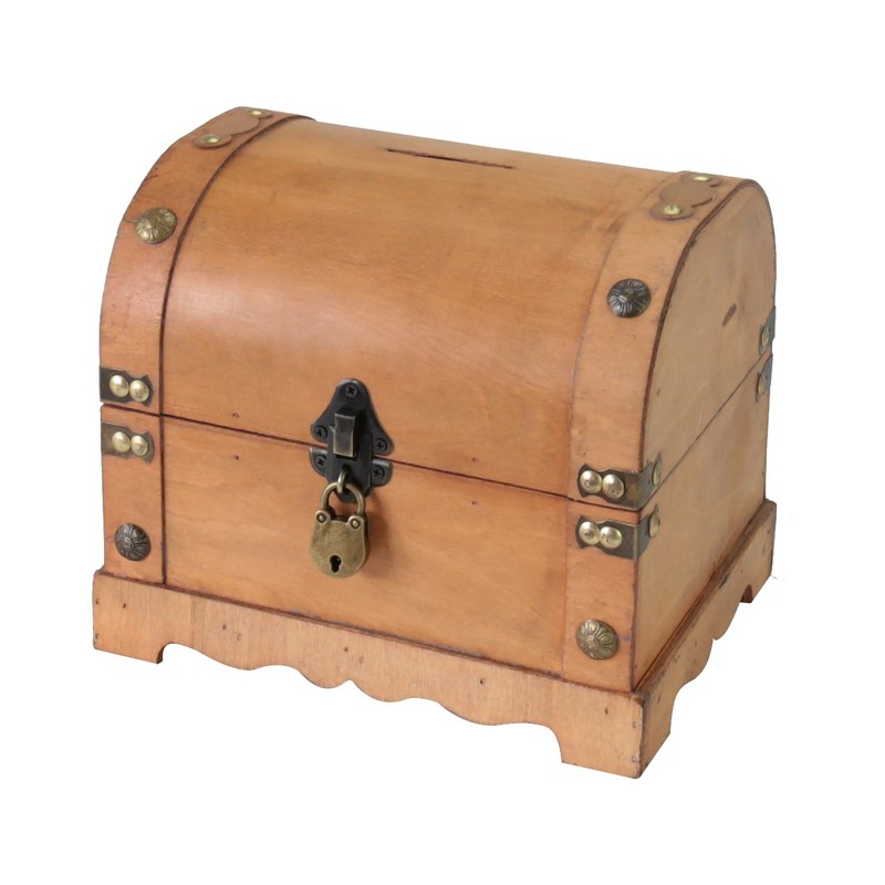 HMF 6414700 Wooden Money Box with Lock | Set of