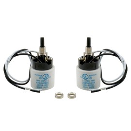 E26 Ceramic Light Socket with Rotary Knob Switch DGZZI 2PCS Porcelain E26 Light Sockets with 12 Inch Wire Lead, Medium Base Lamp Holder