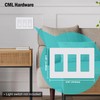 CML 3-Gang Screwless Decorator Wall Plate, 2 Pack Light Switch