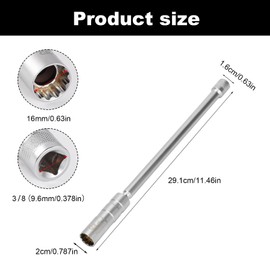 YFaith Spark Plug Wrench 16 mm, Magnetic 360° Rotating Glow Plug Wrench, 16 mm Spark Plug Wrench Magnetic, 12 Groove Spark Plug Socket Wrench for Car Repair