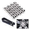 senvenelec 20pcs (Silver) 19mm Automotive Universal Plastic Tyre Nut Nut
