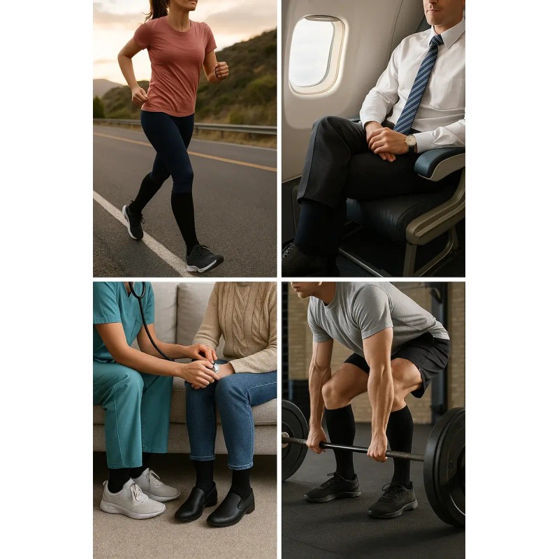 Medias De Compresión Media 1520 Mmhg Mujer Hombre Deportivas