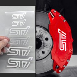 STI Subaru Brake Caliper Sticker WRX STI BRZ Crossover XV Waterproof Cool High Temperature Resistant White