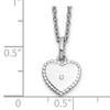 SS White Ice Diamond Heart Necklace