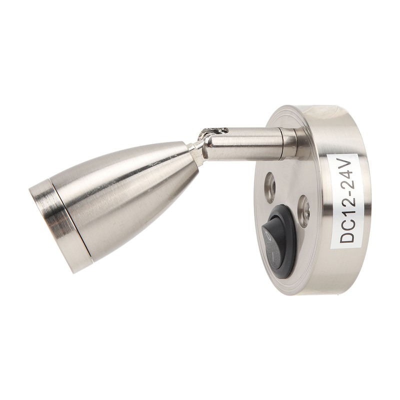 RV 12V to 24 V Reading Light Polished LED Berth