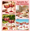 LEYIQU 24Pack Plastic Martini Glasses, 10oz Disposable Coupe Glass