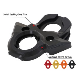 Funparts Surron Ignition Key Switch Cover, Ignition Switch Ring CNC for Surron Sur Ron Light Bee X/S/LBX Segway X260 X160 Electric Dirt Bike Black