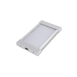 RV Camper Under-Cabinet Interior LED Light Fixture 10.2" x 5.9" Surface Mount, 6000K Cool-White Even Diffused Beam, High Light-Output Low Ampere Draw, 12V/24V DC, On/Off Rocker Switch, 1-Pack