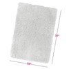 Clara Clark Shaggy Bath Rug with Non-Slip Backing Rubber Super