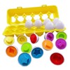 Sipobuy Matching Puzzle Eggs Educational Geometric Toy, 12 Pack Colour