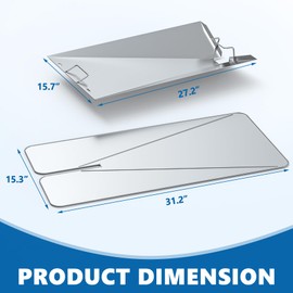 SafBbcue Drip Tray and Liners for Traeger Woodridge Pellet Grill Replacement Parts, Grease Catcher and Liner for Traeger Woodridge Accessories Drip Pan, for TFB86MLH Grease Tray, Stainless Steel