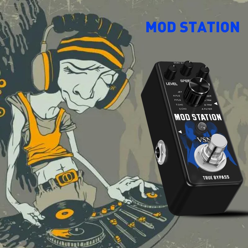 VSN Modulation Pedal for Electric Guitar Pedal Boards, 11 Effects