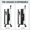 KROSER Expandable Top Opening Carry On Luggage with Spinner Wheels