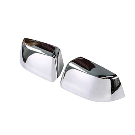 AUCERAMIC 2 PCS Chrome Top Half Mirror Cover Cap Fit for Chevy 2015-2020 Suburban/Tahoe, 2015-2019 GMC Yukon/Yukon XL