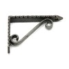 Pair of Tiny Shelf Brackets Simple Scroll Antique Cast -