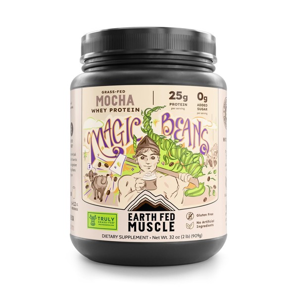 Earth Fed Muscle Magic Beans Mocha Truly Grass Fed Whey