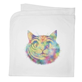 Azeeda 'Colourful Cheshire Cat' Cotton Baby Blanket/Shawl (BY00044832)