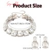 Zoestar Sparkly Crystal Jewelry Set Silver Rhinestone Necklace Earrings Set