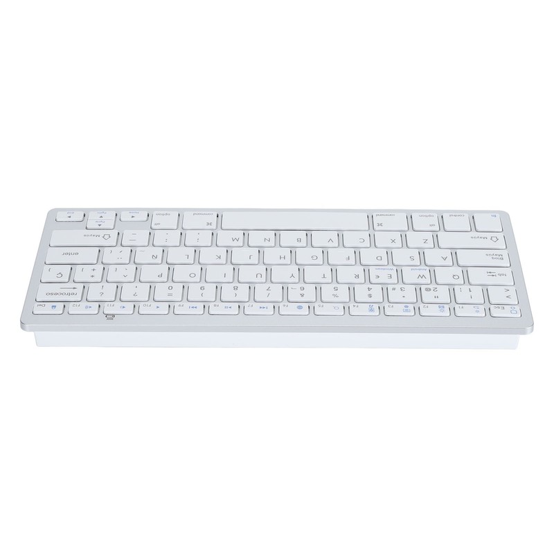 78 Keys Spanish Wireless Bluetooth Keyboard Thin Lightweight Silent Spanish