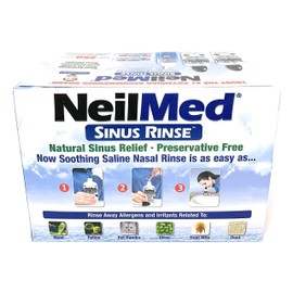 NeilMed Sinus Rinse - 2x8fl oz Bottles Nasamist Saline Spray 75mL - 250 Packets