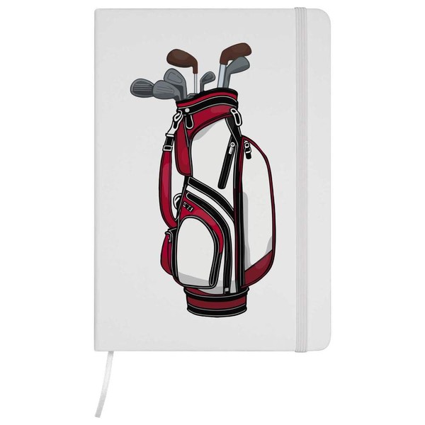 Azeeda A5 'Golftasche gefüllt mit Eisen und Hölzern' Weißes Liniertes