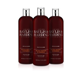 Baylis & Harding Black Pepper Moisturising Shower Gel, 500 ml, Pack of 3