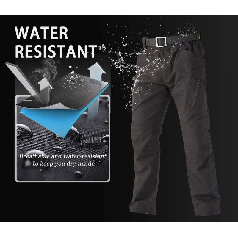 MAGCOMSEN Men's Combat Pants with 9 Pockets Rip-Stop Lightweight Work