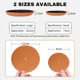 Felt Furniture Sliders for Hardwood Floors, 8Pcs - 12cm Heavy Duty Furniture Gliders for Carpet, Effortless Furniture Moving Pads, Floor Non-Scratch Protectors Sliders