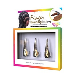 TouchUps Rhinestone Braiding Tool Pro Adjustable Hair Sectioning Ring For Hair Professionals (Pro)