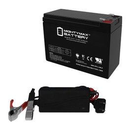 Mighty Max Battery 12V 10AH Battery for Emergency Exit Light Alarm + 12V 1Amp Charger