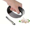 Garlic Press Rocker with Stainless Steel Peeler, Garlic Crusher, Mincer