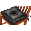 Faux Leather Chair Pad - Black